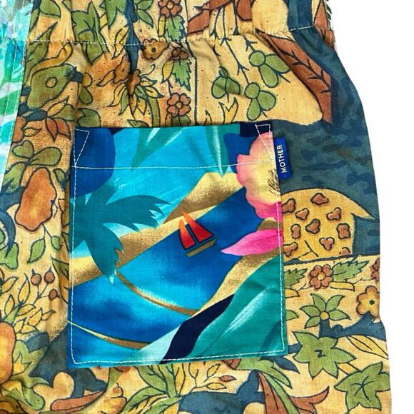 Mother x Carolyn Murphy Recycled Hawaiian Board Shorts High Waist size M NEW Tag - Picture 4 of 10